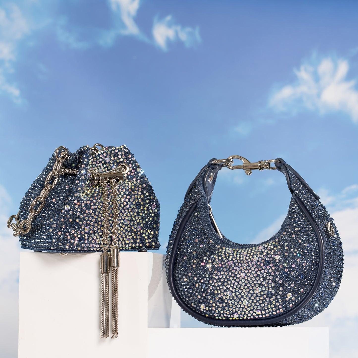 Mehfil Denim Moon Bag