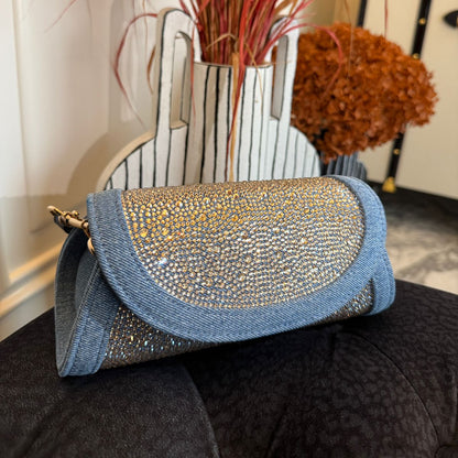 Quinn Denim Bag Gold