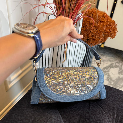 Quinn Denim Bag Gold