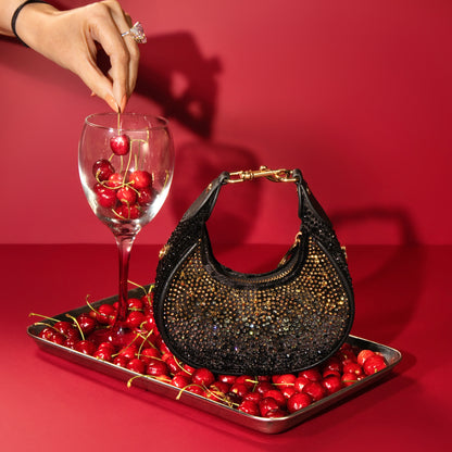 Noor Black n Gold Moon Bag